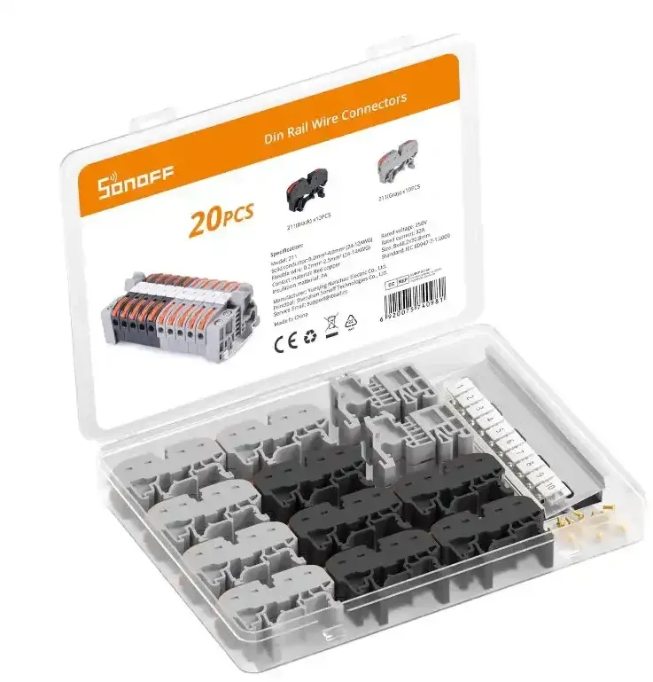 Set de conectori de sârmă DIN Rail Sonoff (20 buc)