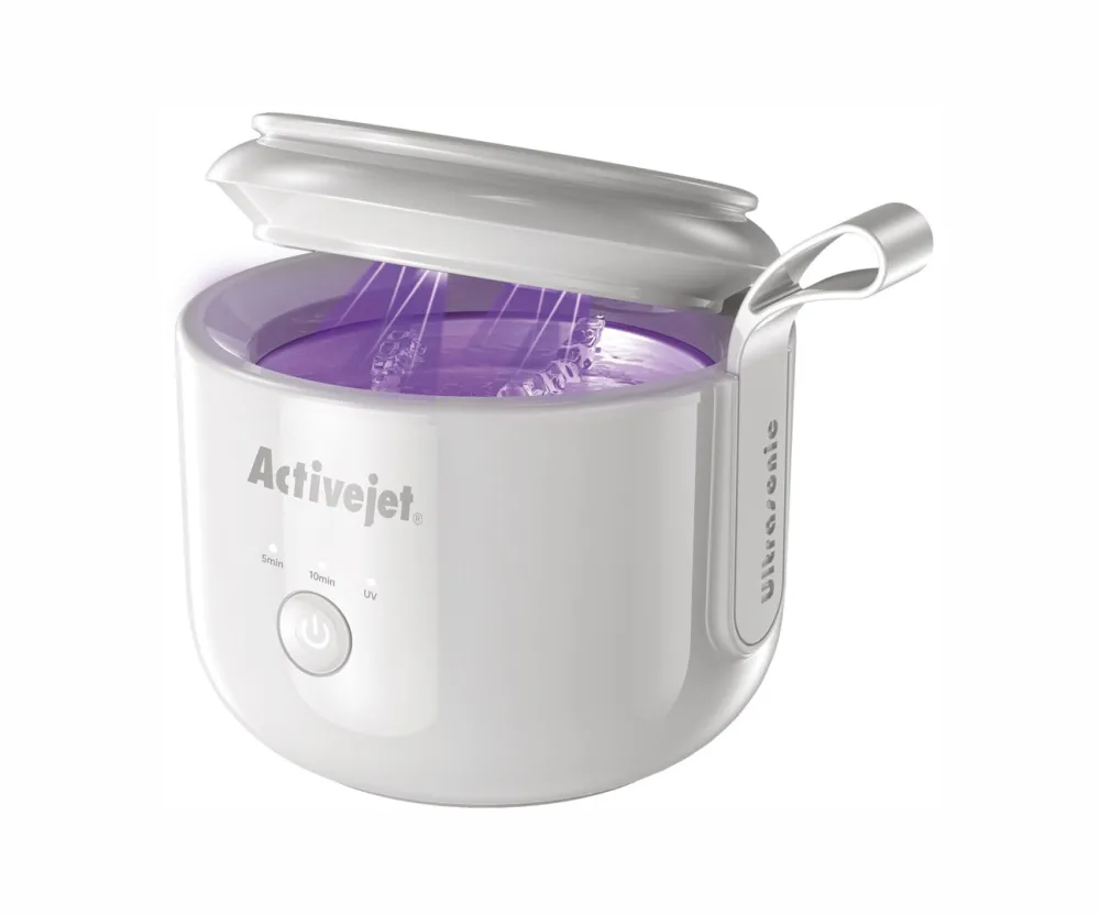 Activejet USB rechargeable UV ultrasonic cleaner AUC-198 white