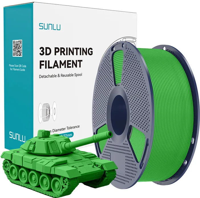 Filament Sunlu PLA+ de mare viteză, verde