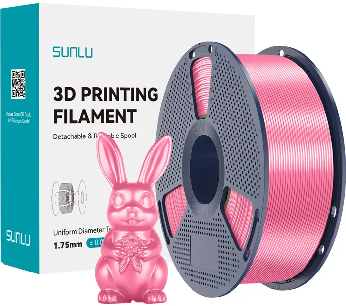 Filament de mătase Sunlu PLA+ (roz)