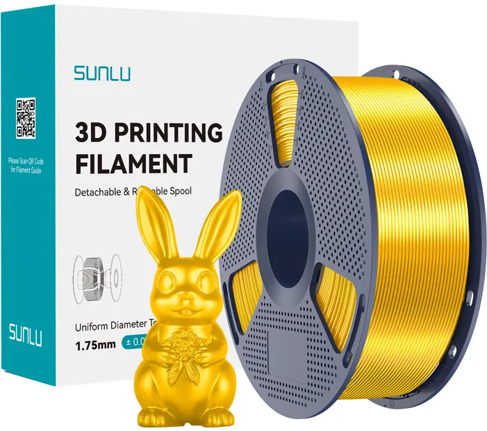 Filament de mătase Sunlu PLA+ (auriu)