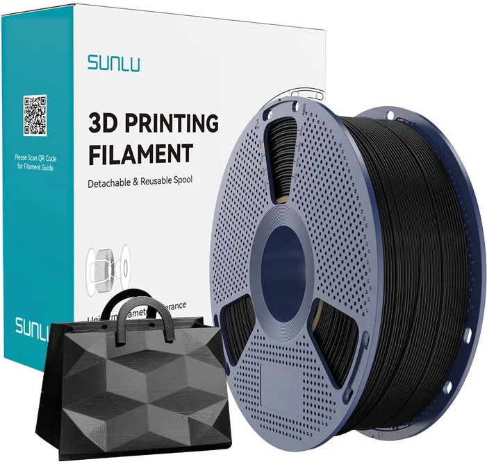 Filament TPU Silk cu strălucire (negru)