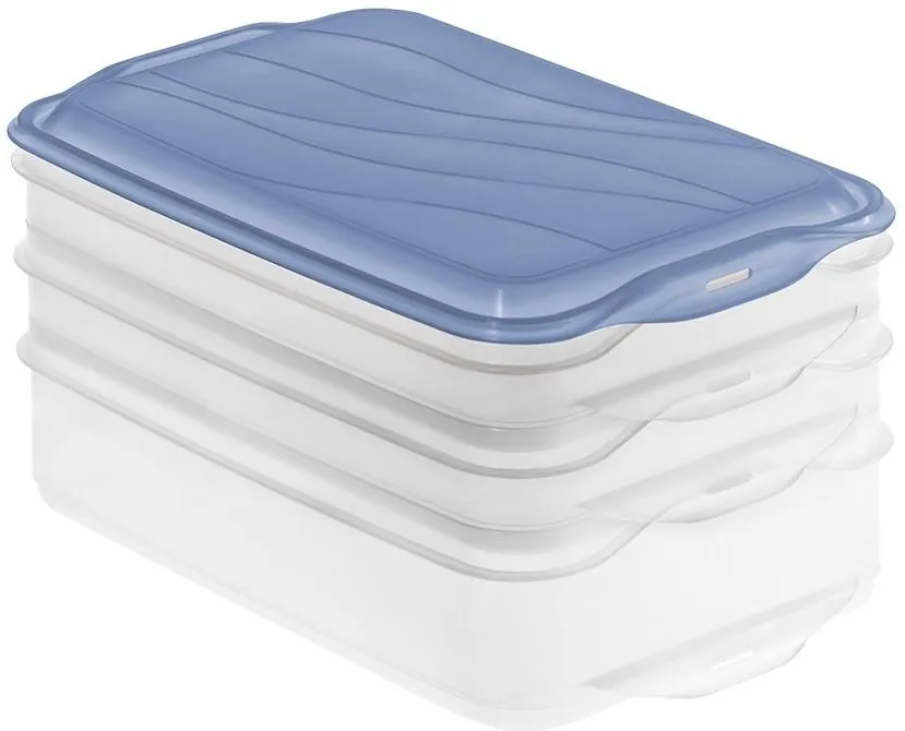 ROTHO Rondo Horizon blue - food storage container - 2 x 0,75l, 1 x 1,35l