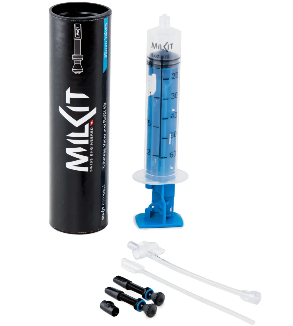 milkit - set seringa si valve presta tubeless - 35mm