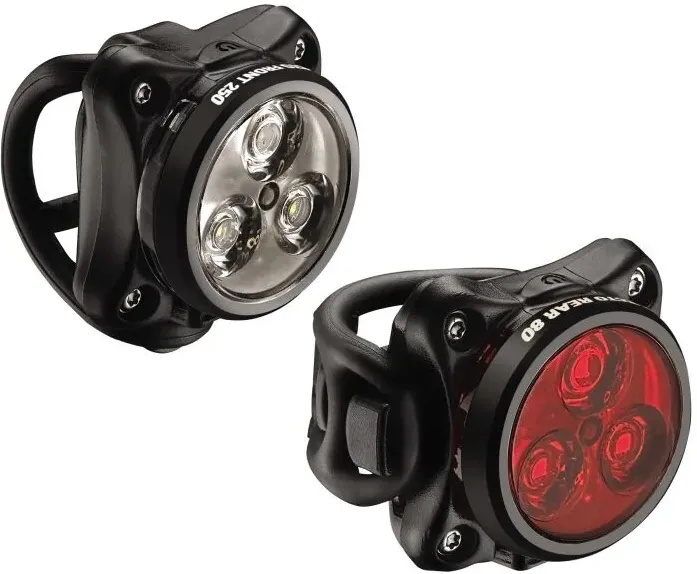 Lezyne - lumini set fata-spate - Pair Zecto Drive 250+ si 200+ - USB - negru