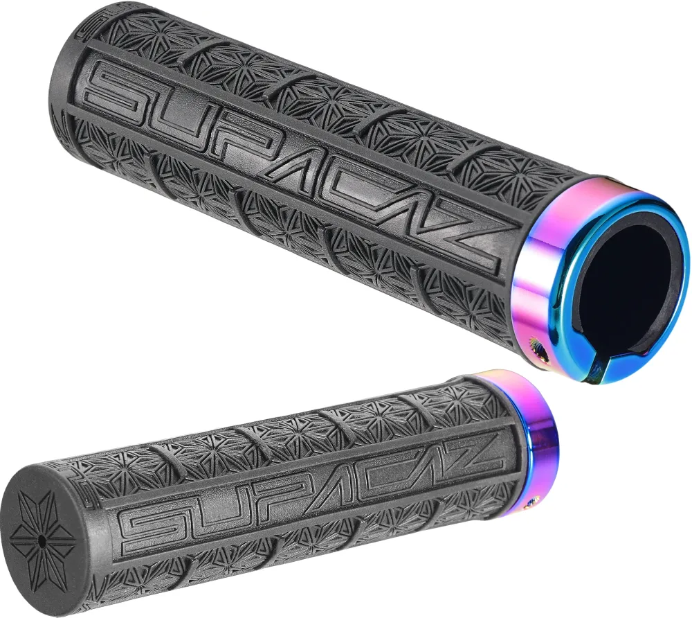 Supacaz - mansoane - Grizips - Clear - Black Clear w/ Oil Slick Star Ringz
