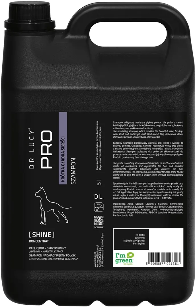 DR LUCY Shine Short hair - dog shampoo - 5 L