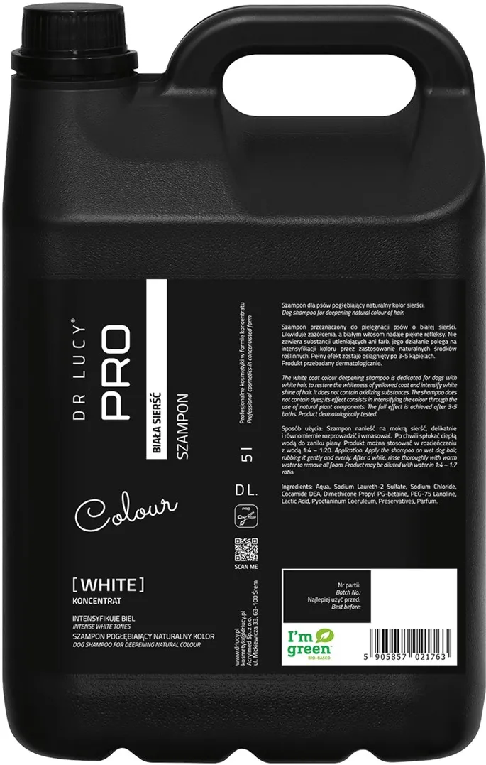DR LUCY White white coat - shampoo for dogs - 5 l
