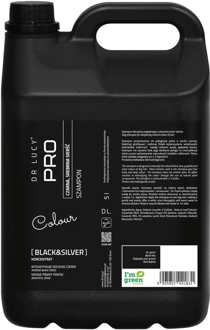 DR LUCY Black & Silver - shampoo for dark coat for dogs - 5 L