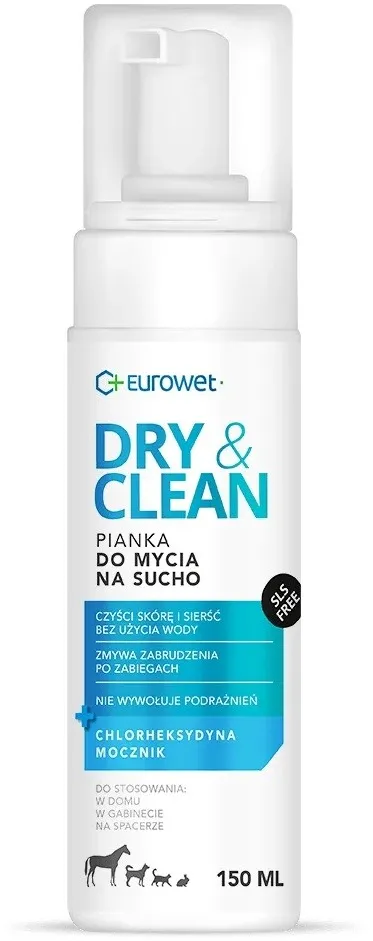Spuma pentru caini si pisici EUROWET Dry & Clean 150 ml
