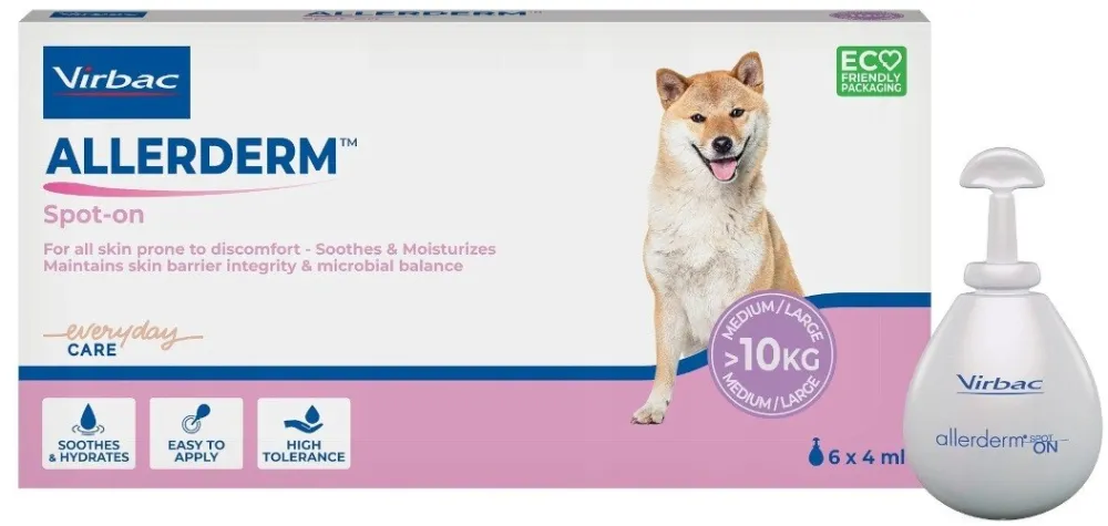 VIRBAC Allerderm Spot On - product for dogs - 6x4ml