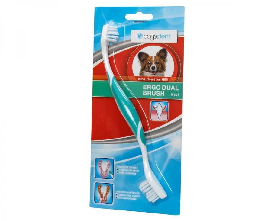 BOGAR Bogadent® Ergo dual brush Mini - double-sided toothbrush for dogs