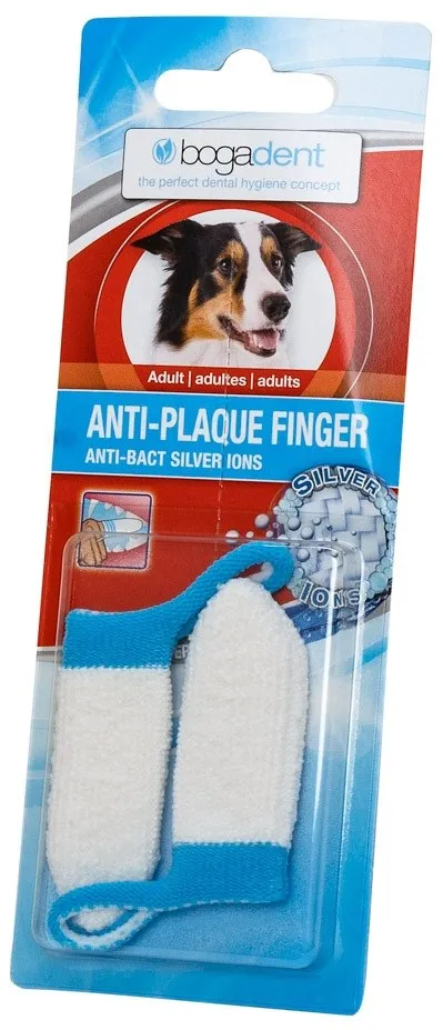 Degetar pentru indepartarea placii dentare la caini BOGAR Bogadent Anti-plaque finger 2 buc