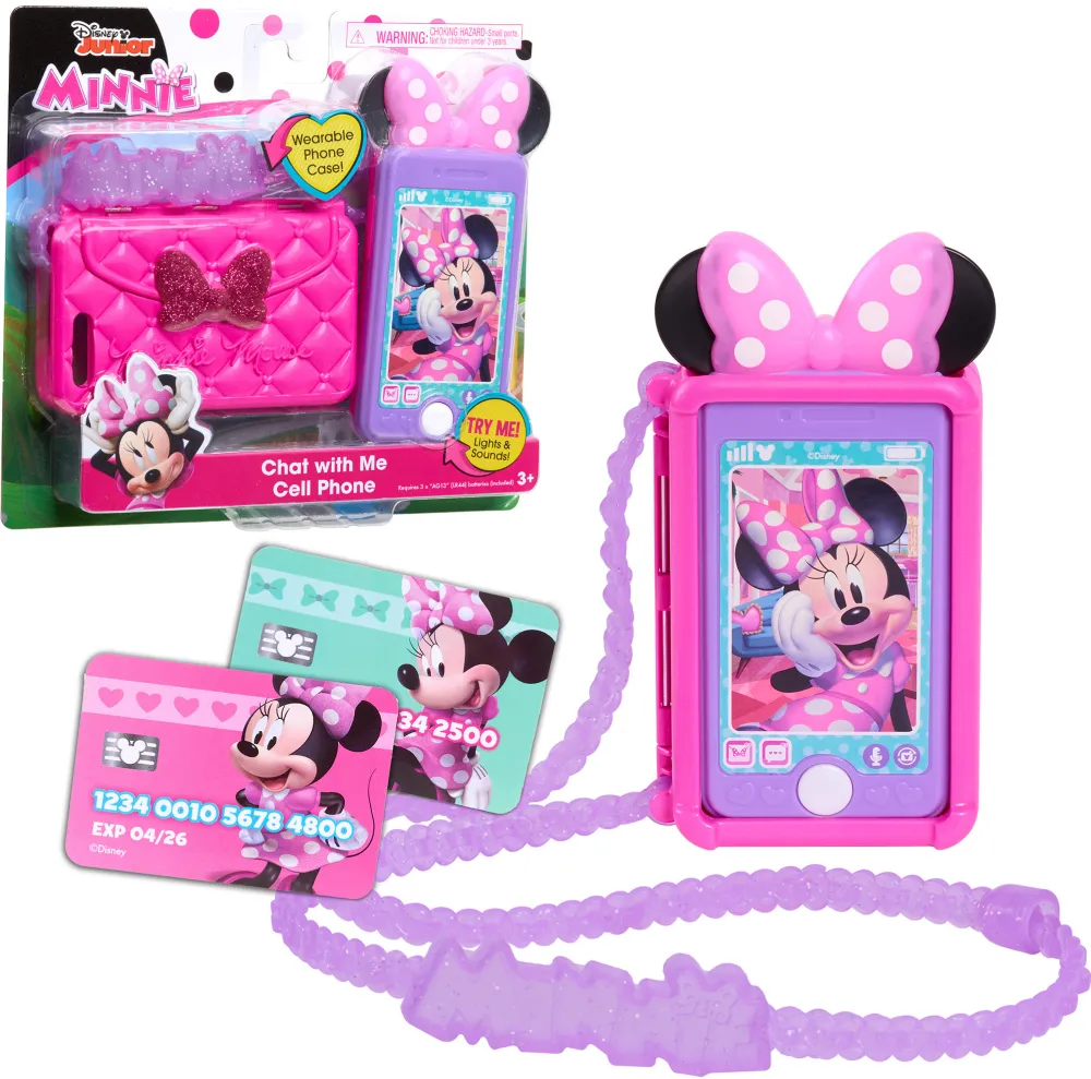Just Play Disney Junior Minnie Mouse Chat With Me Cell Phone Set, Role Play