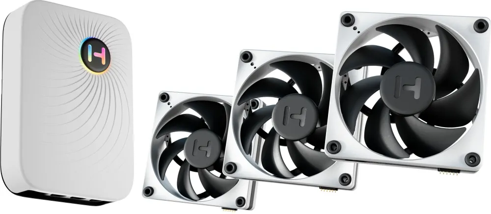 HYTE THICC FP12 Triple Fan Pack + Nexus Portal, case fan (black/grey, 3-pack + Nexus Portal)