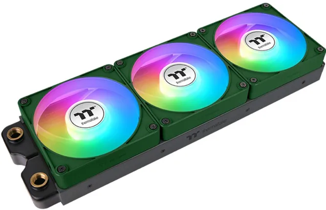 Thermaltake CT120 EX Reverse ARGB Sync PC Cooling Fan Racing Green (Green, Pack of 3, 120 mm)