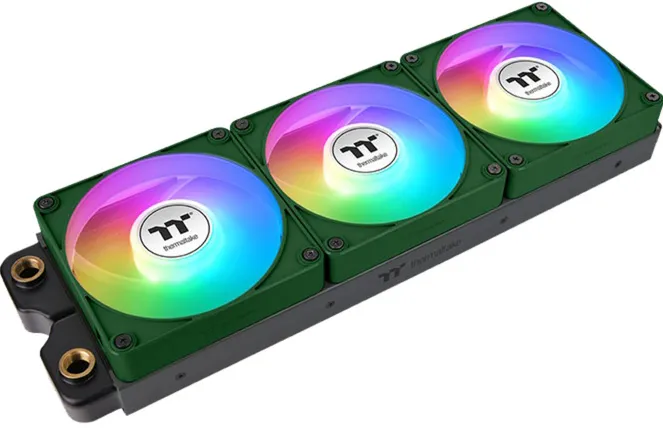 Thermaltake CT140 EX Reverse ARGB Sync PC Cooling Fan Racing Green (Green, Pack of 3, 140 mm)