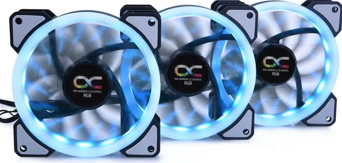 Alphacool Eiszyklon Aurora LUX Digital RGB - 3 Kit 120x120x25mm, case fan (3-pack, including digital RGB LED controller.)