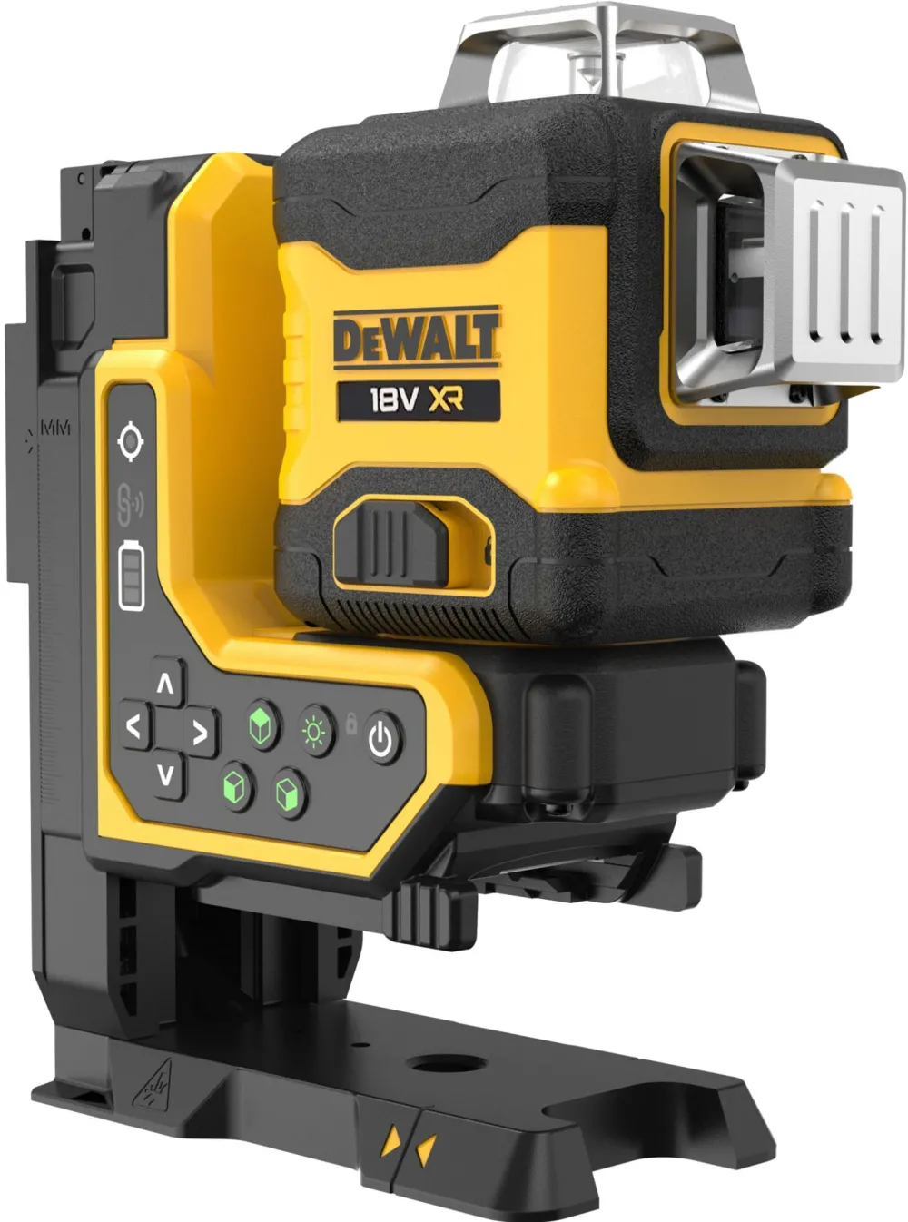 Dewalt battery-powered multi-line laser 3x360° DCLE34035B, 18 volts, with remote control (black/yellow, with green laser lines, without battery and charger)