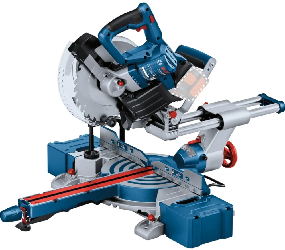 Bosch cordless chop and miter saw BITURBO GCM 18V-254 D Professional solo, chop and miter saw (blue, without battery and charger)