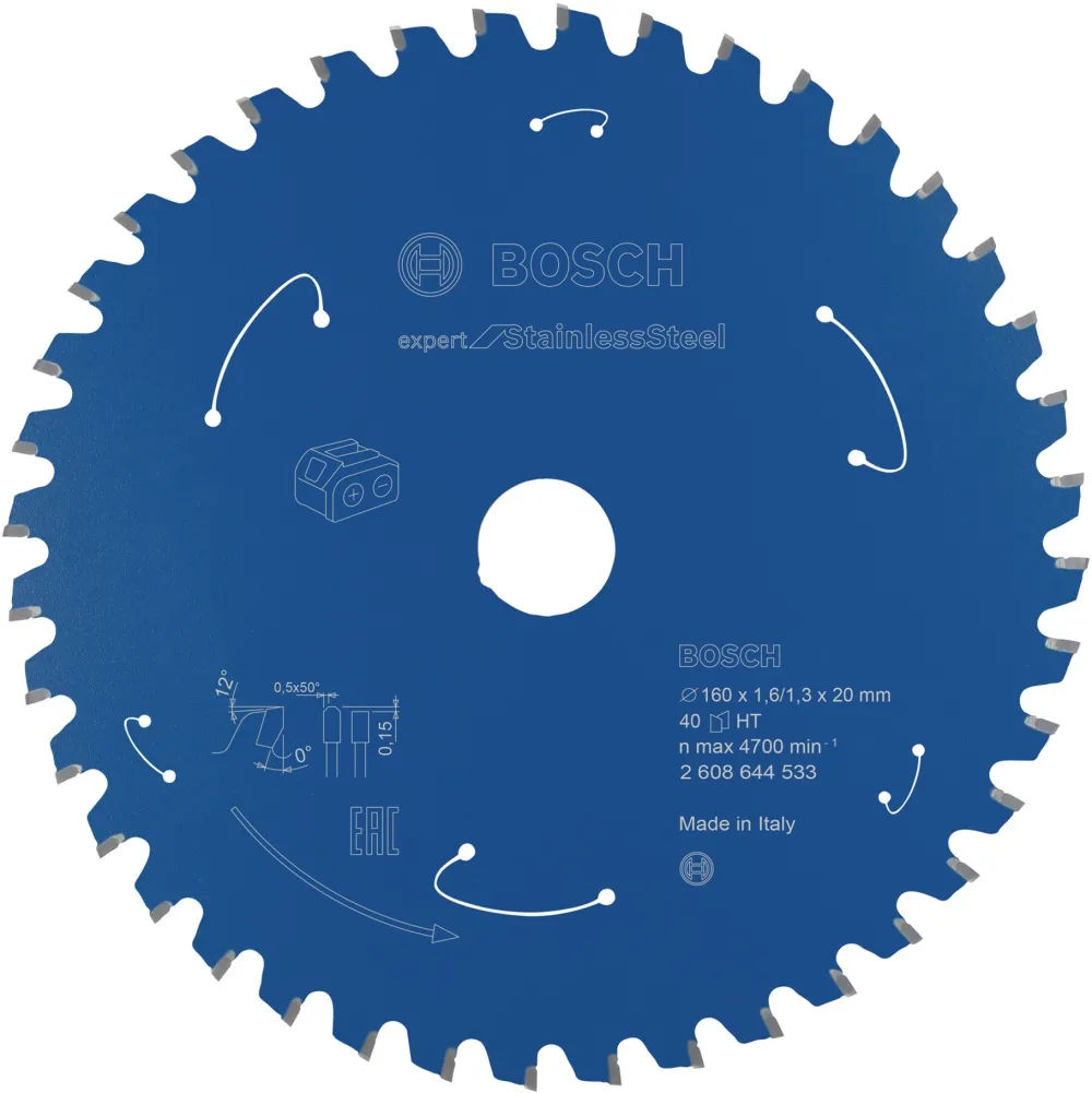 Bosch circular saw blade Expert for Stainless Steel, 160mm