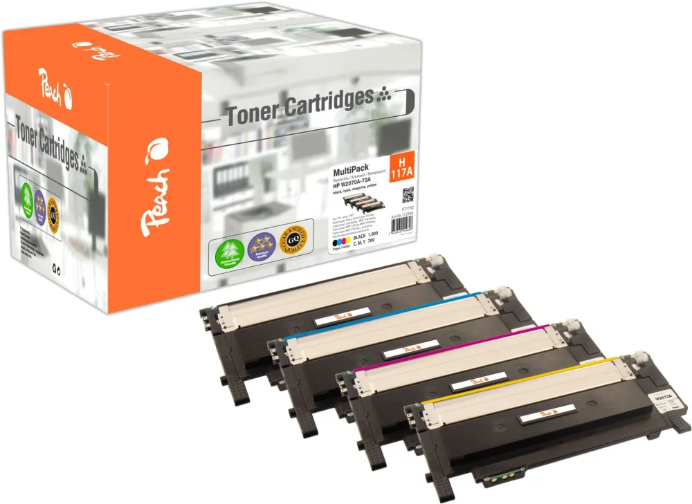 Peach Toner Saver Pack 112346 (compatible with HP 117A (W2070A, W2071A, W2072A, W2073A))