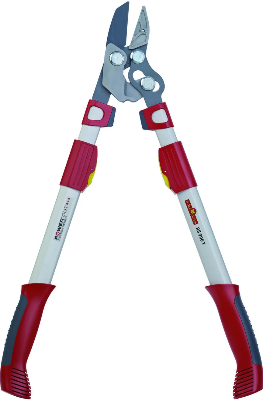 WOLF-Garten anvil pruning shears Power Cut RS 900 T "Premium Plus" (red/grey, telescopic handles 65cm - 90cm)