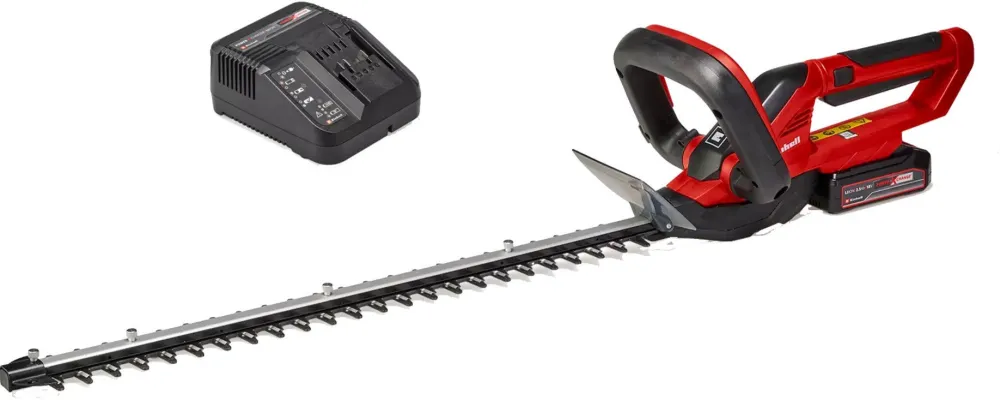 EINHELL Power X-Change cordless hedge trimmer GC-CH 1855/1 Li Kit, 18 Volt red/black, Li-ion battery 2.5Ah