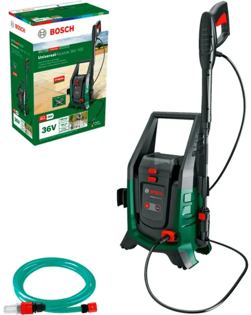 Bosch cordless high-pressure cleaner UniversalAquatak 36V-100 Solo, 36Volt (green/black, without battery and charger, with self-priming kit, POWER FOR ALL)