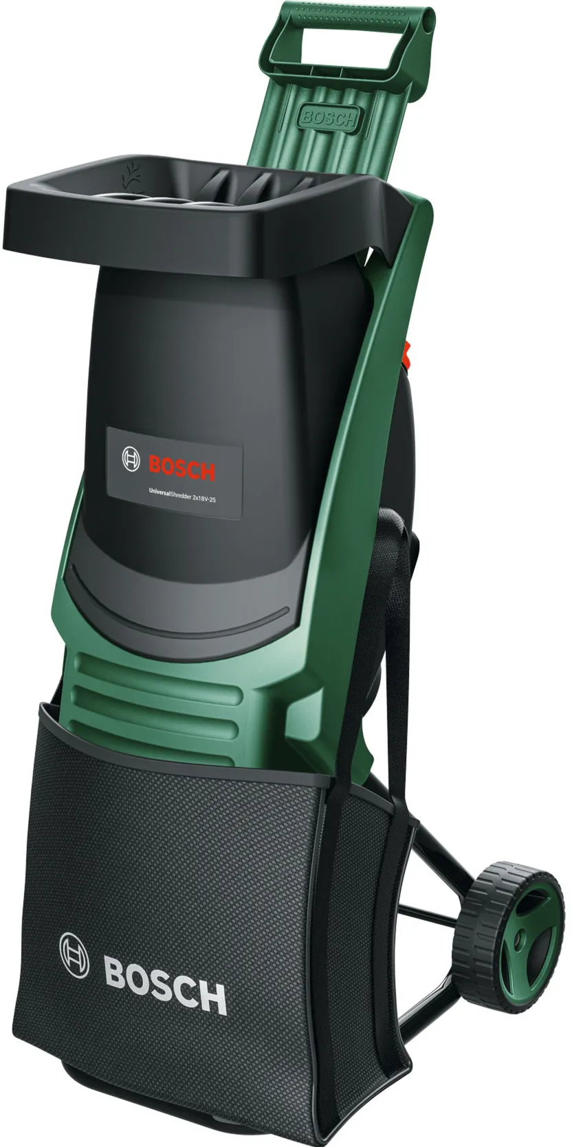 Bosch Powertools cordless shredder universal shredder, 36 volts 2x18V-25 (green/black, 2x Li-ion battery 4.0Ah, POWER FOR ALL ALLIANCE)