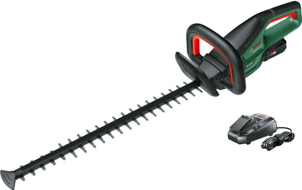 Bosch Powertools cordless hedge trimmer Universal HedgeCut 18V-55 (green/black, 1x Li-ion battery 2.5Ah, POWER FOR ALL ALLIANCE)