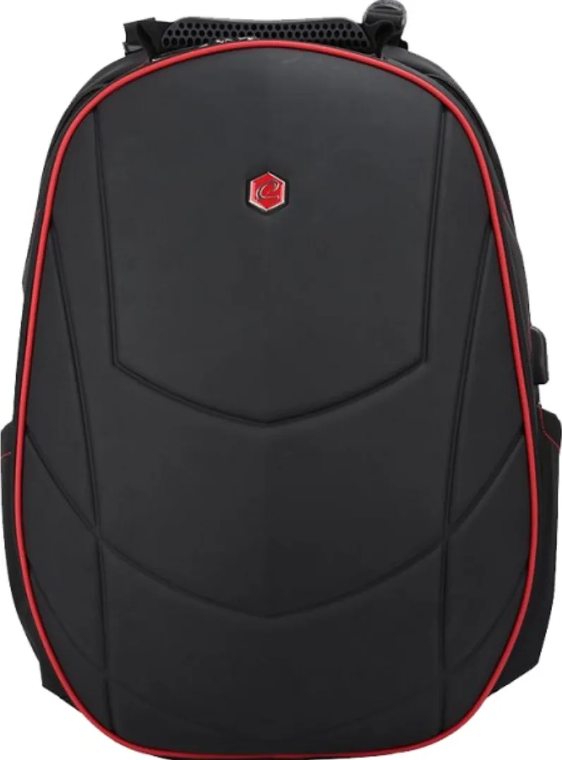 Rucsac BESTLIFE Gaming Assailant, 50x32x23cm, compartiment laptop 17 inch anti-vibratie, negru/rosu