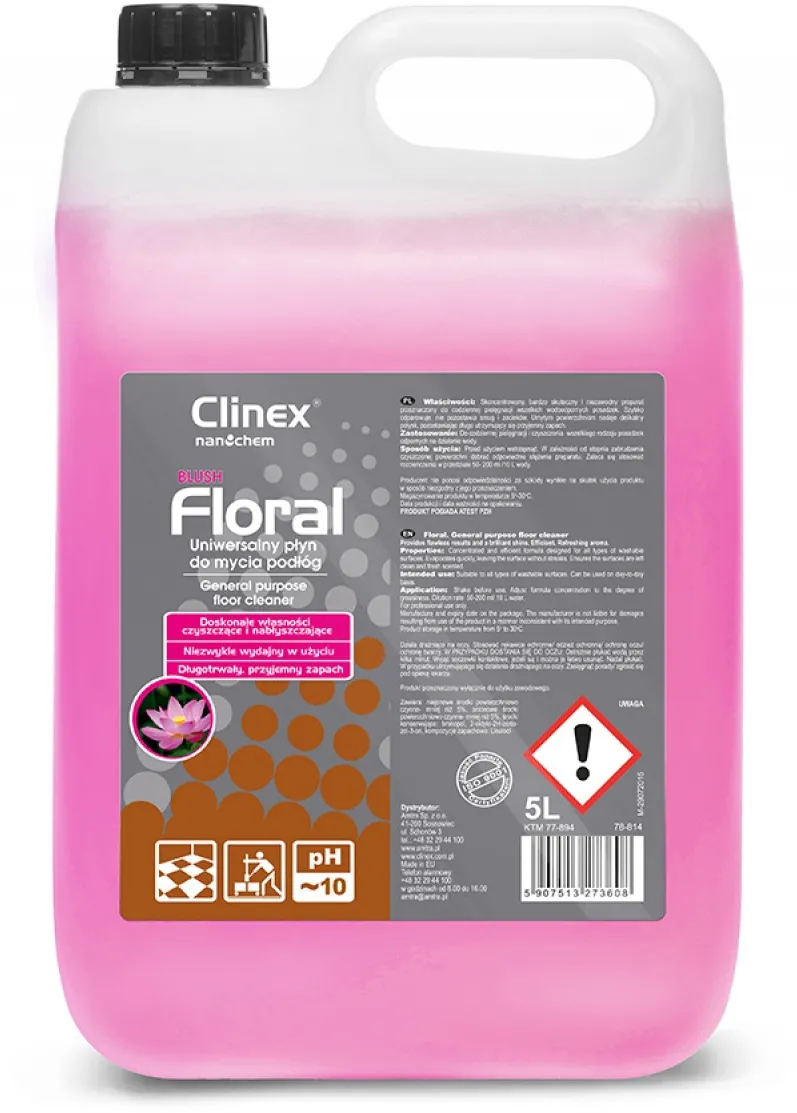 CLINEX Floral Blush, 5 litri, detergent lichid pentru curatarea pardoselilor