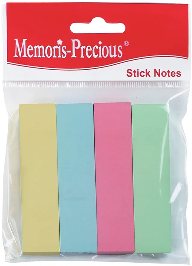 Index Memoris - Precious, autoadeziv, hartie, 19 x 76 mm, 4 culori/set, 100 file/culoare