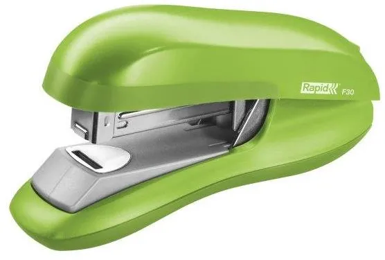 Capsator plastic Rapid F30, 30 coli, cutie, capsare plata, verde deschis
