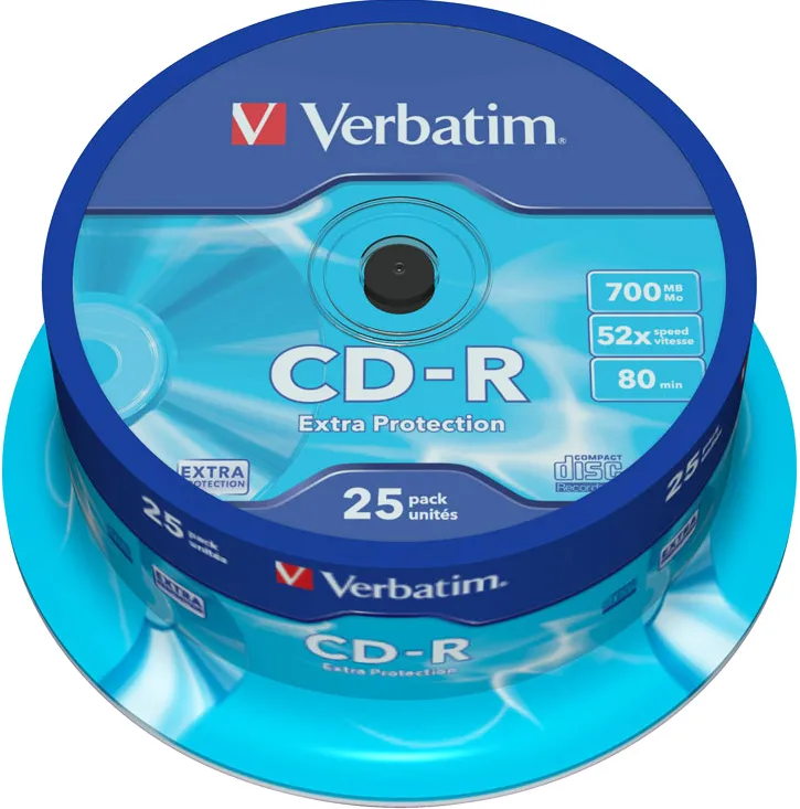 CD-R Verbatim, 52x, 700 MB, 25 bucati/cake