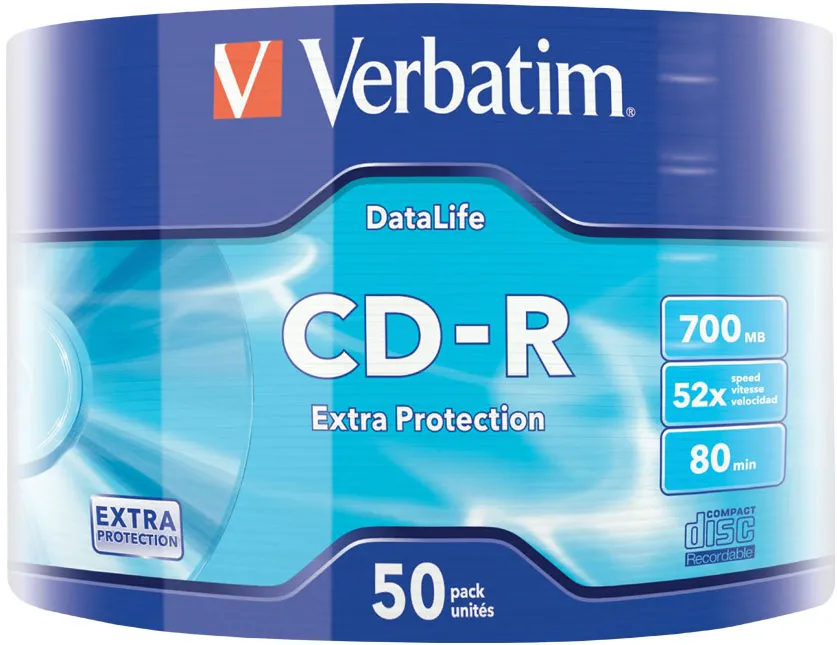 CD-R Verbatim, 52x, 700 MB, 50 bucati/shrink