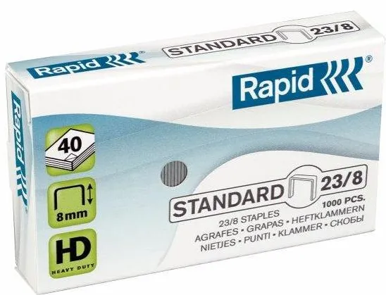 Capse Rapid Standard, 23/ 8, 10-40 coli, 1000 buc/cutie