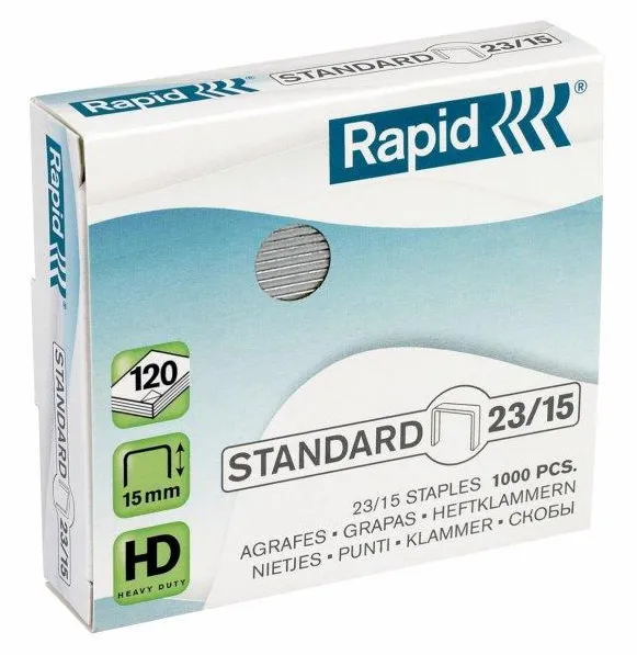 Capse Rapid Standard, 23/15, 80-120 coli,1000 buc/cutie