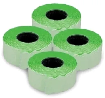 Etichete autoadezive pentru marcatoare, 22 x 12 mm, 1500 bucati/rola, verde fluorescent