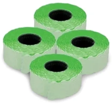 Etichete autoadezive pentru marcatoare, 26 x 12 mm, 1500 bucati/rola, verde fluorescent
