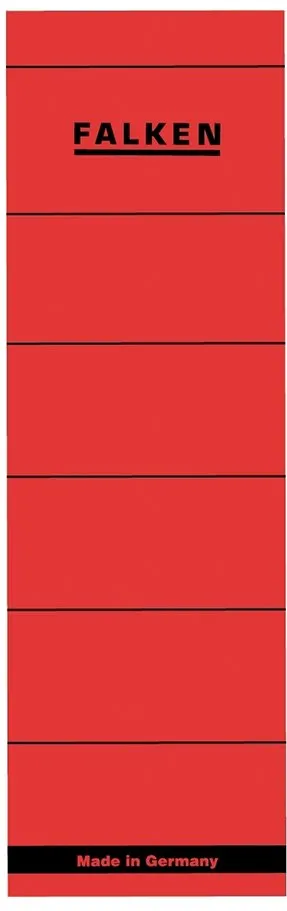 Etichete Falken autoadezive, pentru bibliorafturi, 60 x 190 mm, rosu