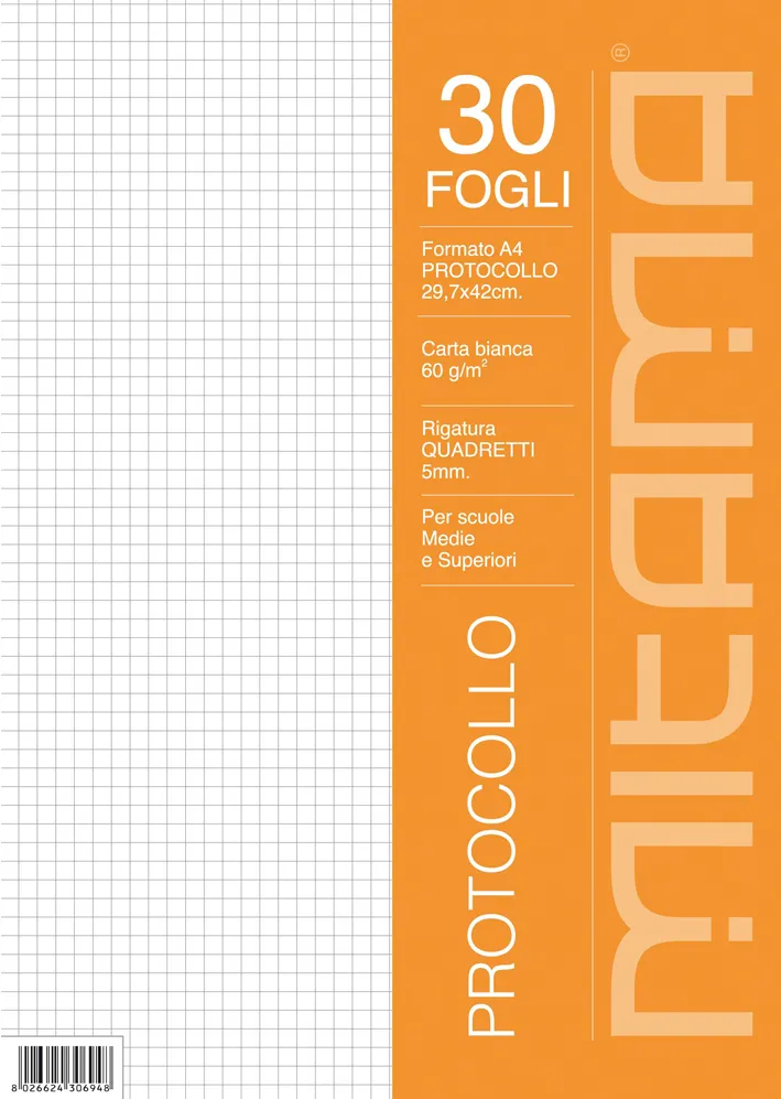 File matematica Mitama, A4, 60 g, 30 bucati