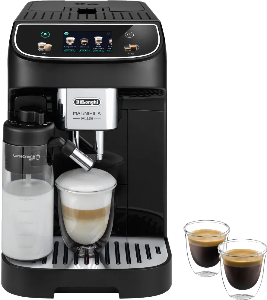 Espressor automat Delonghi Magnifica PLUS ECAM 320.60.B, 1450 W, 15 tipuri de bauturi, 15 bari, tehnologie LatteCrema, Negru