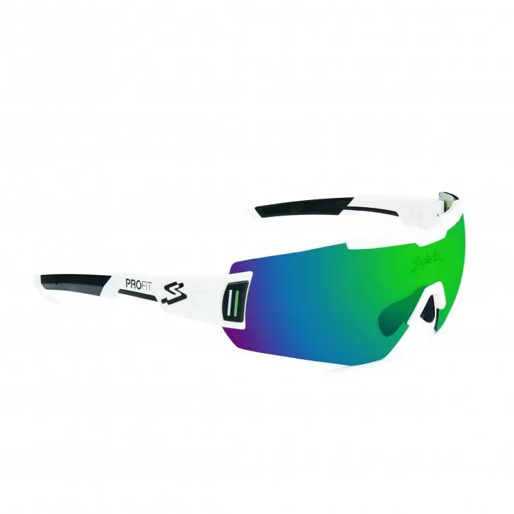 Spiuk - ochelari soare sport - Profit - white - 2 lens mirrored-green/ clear