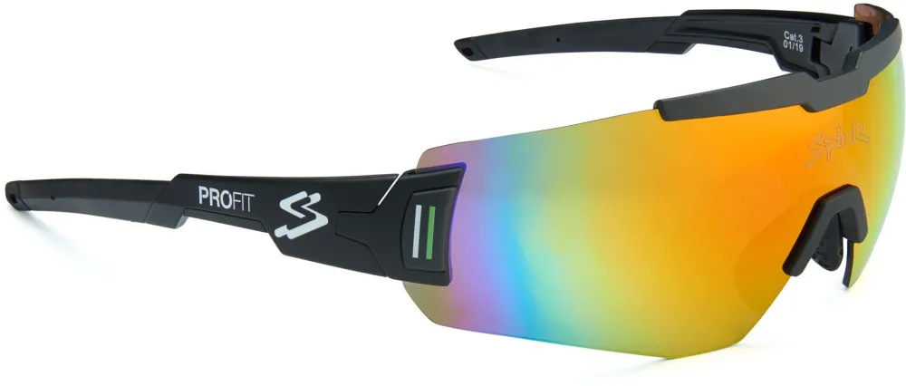 Spiuk - ochelari soare sport - Profit - black - 2 lens mirrored-red/ clear