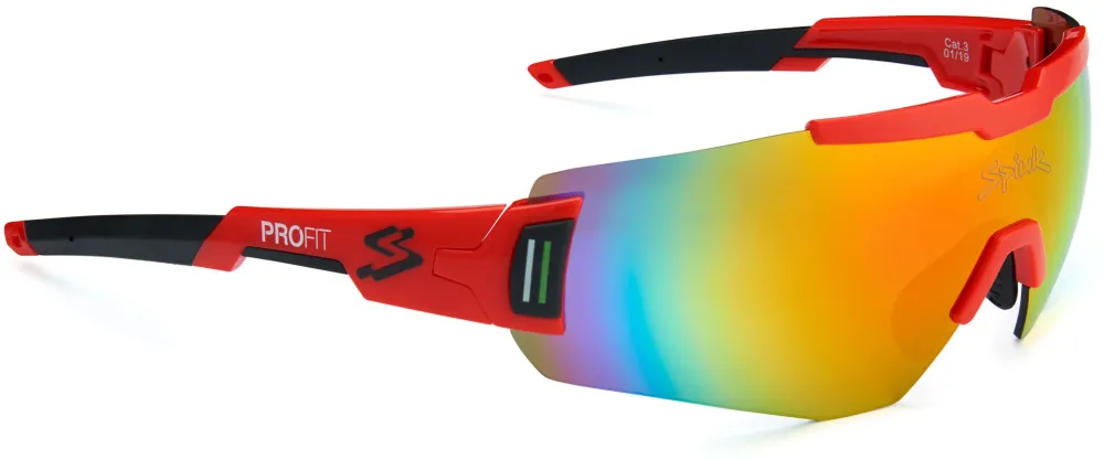 Spiuk - ochelari soare sport - Profit - red - 2 lens mirrored red/ clear