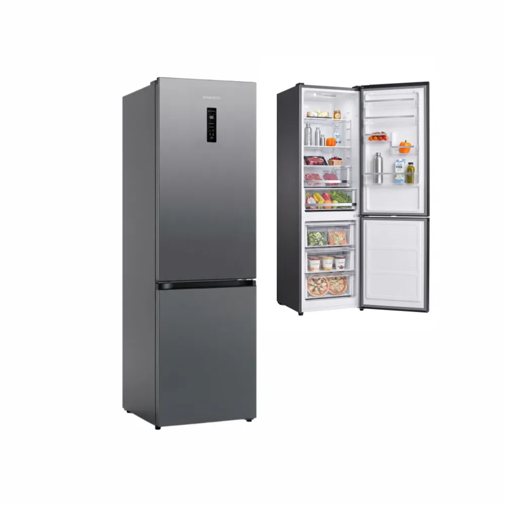 Combina frigorifica Total No Frost DNF-344ESS, volum net 344 (235+109) litri, clasa E, Inverter, display pe usa, Silver