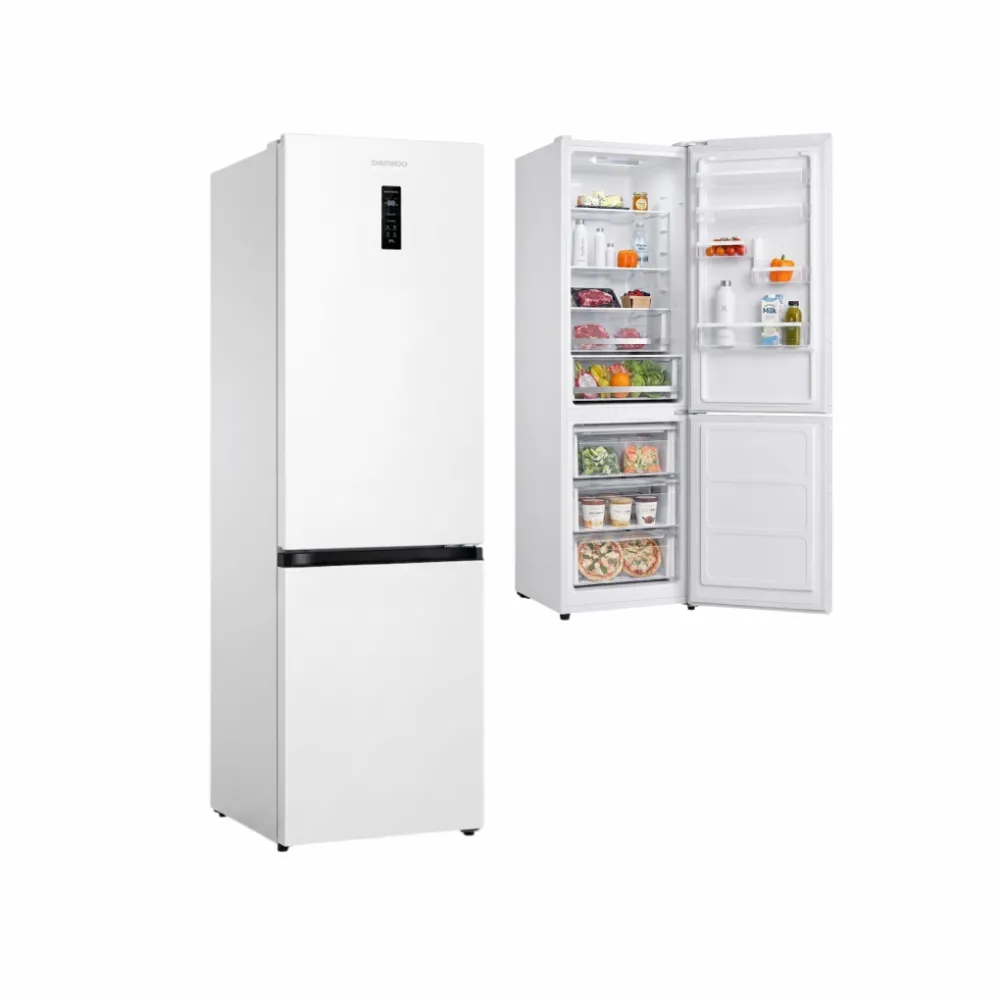 Combina frigorifica Total No Frost DNF-344ESW, volum net 344 (235+109) litri, clasa E, Inverter display pe usa, Alb