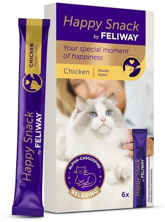 CEVA Feliway Happy snack Chicken - cat treats - 6x15g